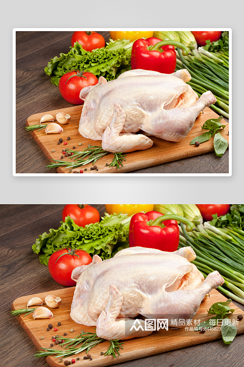 美味营养新鲜鸡肉美食摄影图素材