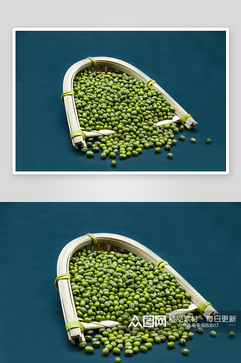 营养五谷杂粮绿豆摄影图素材
