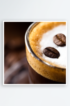 香浓咖啡饮品摄影图片