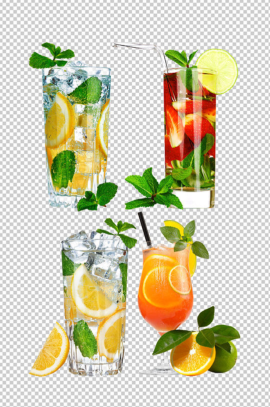 果汁果茶免扣png素材