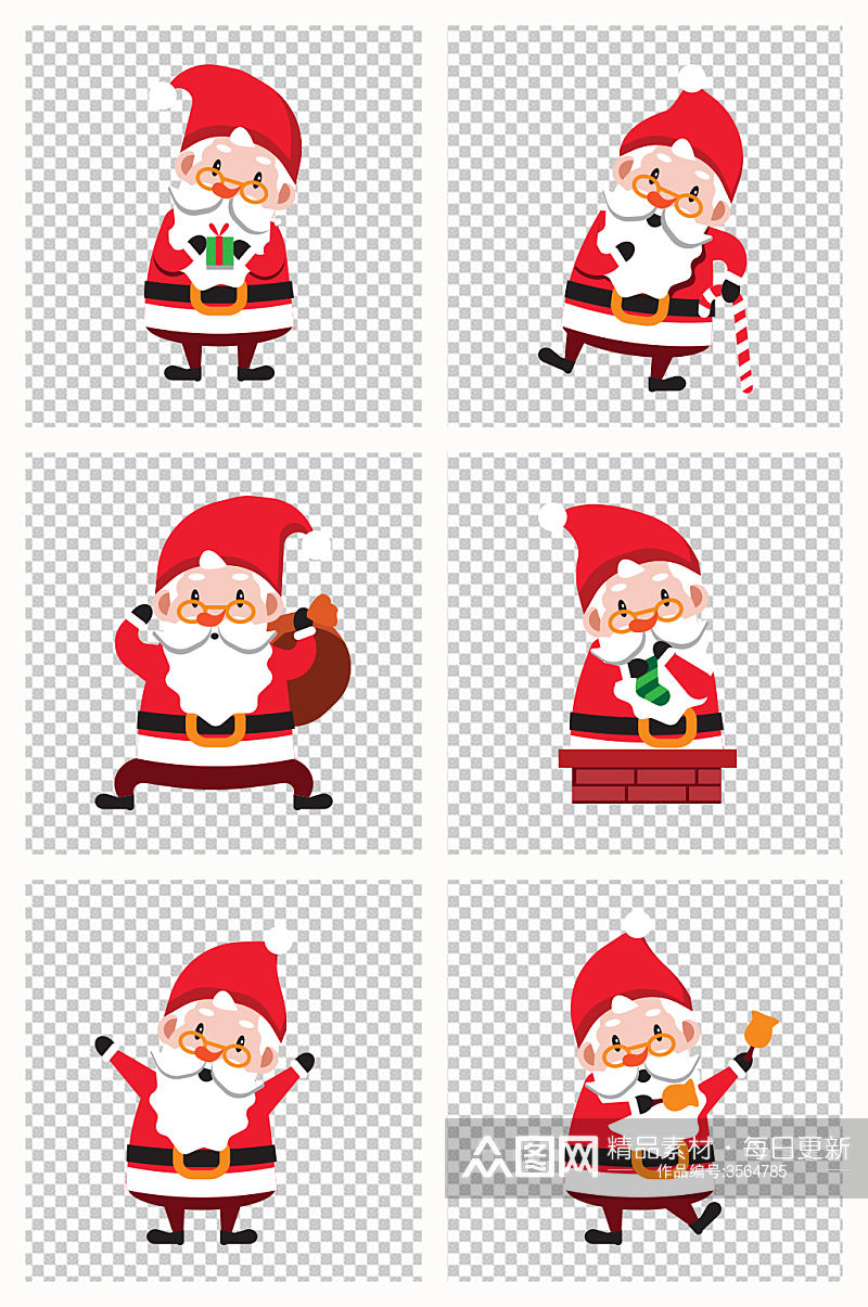 圣诞节可爱圣诞来人免扣素材合集素材