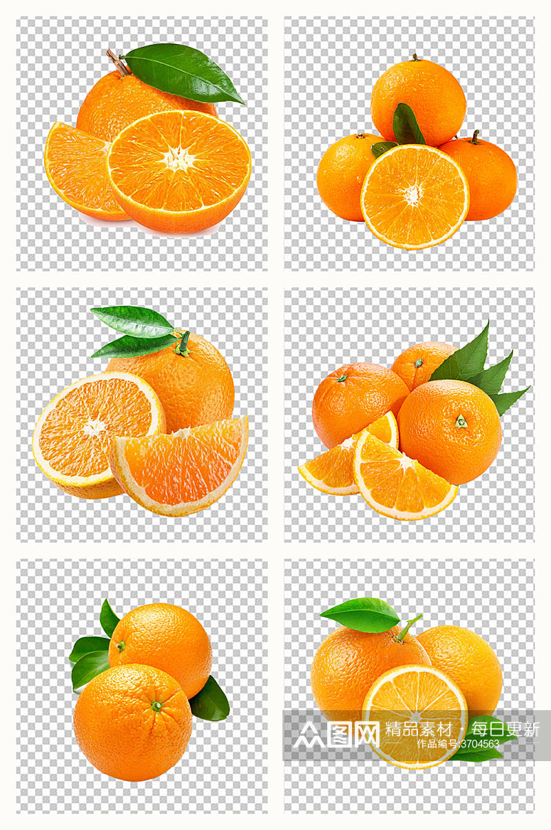 新鲜美味橙子免扣水果素材合集素材