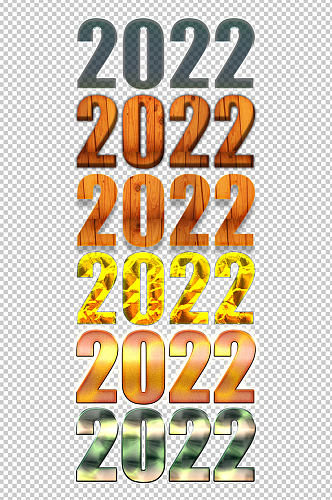 2022字体样式PSD图层样式艺术字