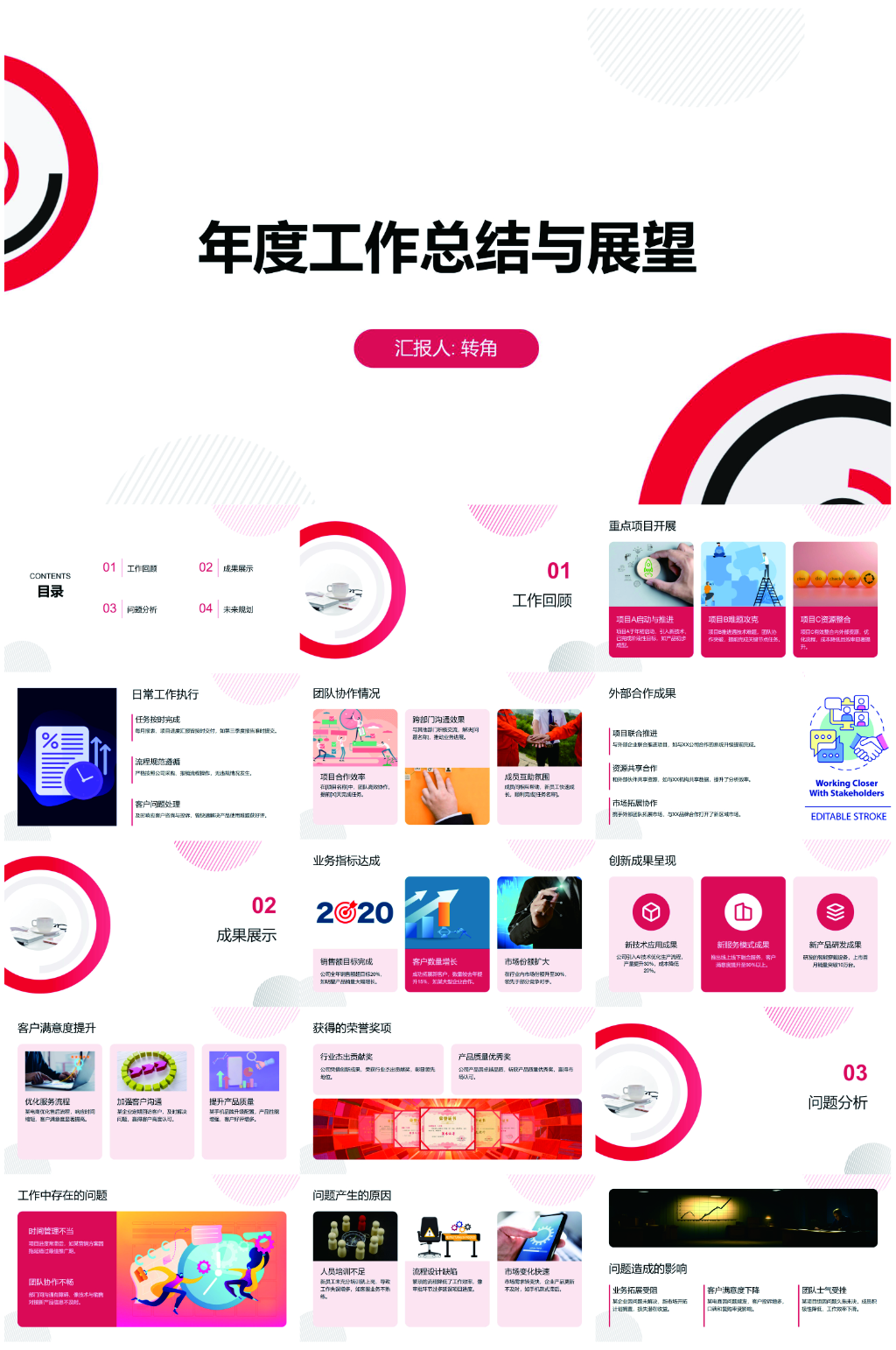 2026年马年年会年终总结PPT模板素材