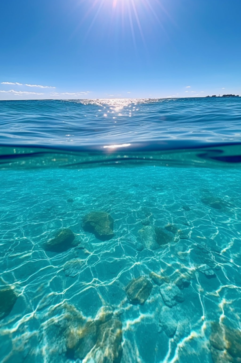 碧绿海水水面大海天空摄影背景数字艺术图片素材