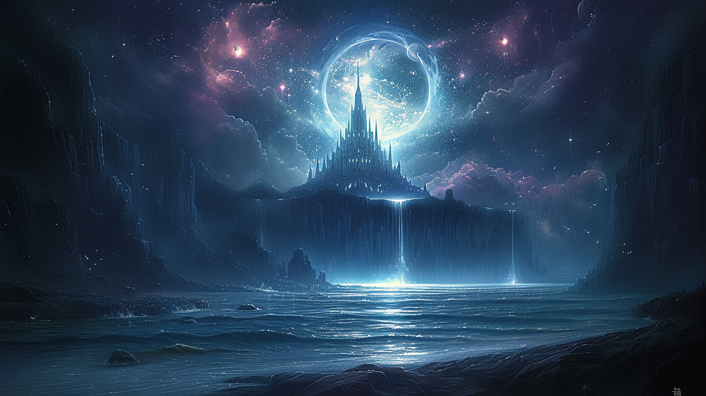 数字艺术夜间梦幻景色素材