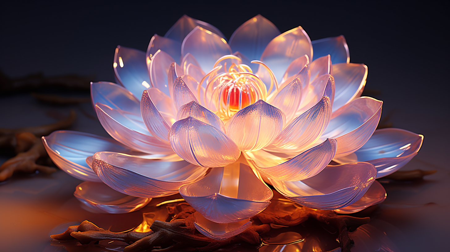 数字艺术美丽莲花花朵素材