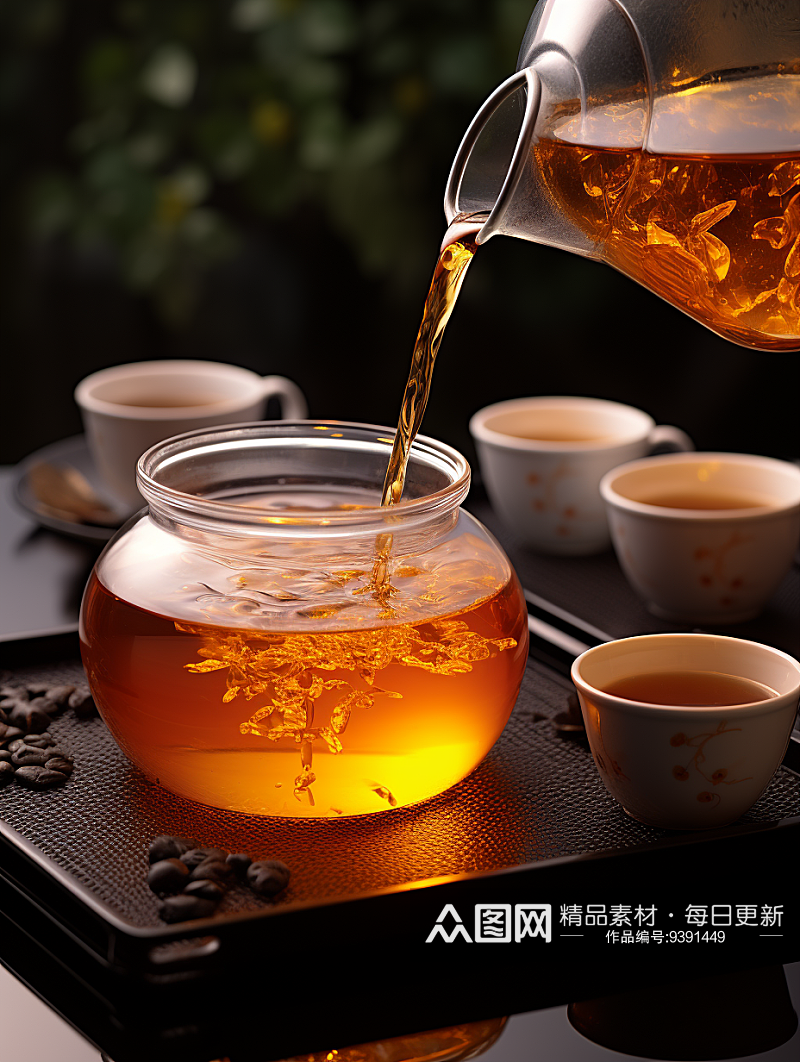 美味中国花茶背景素材