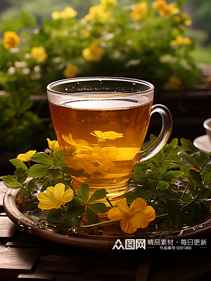 美味中国花茶背景素材