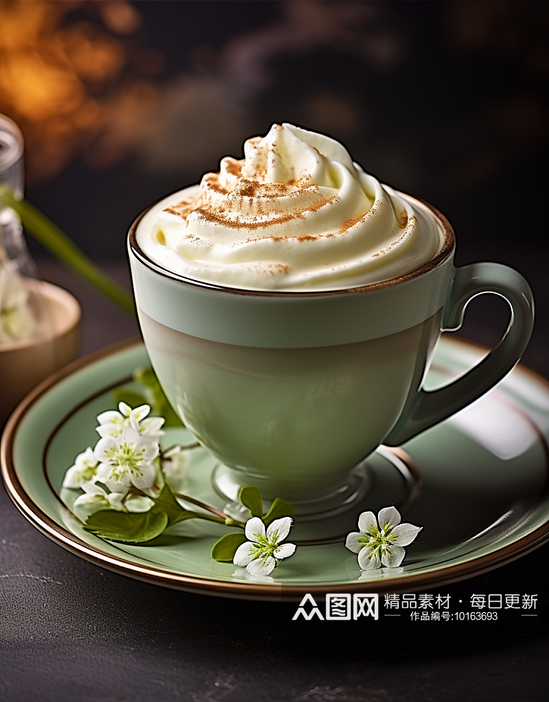 唯美休闲奶茶饮料背景素材