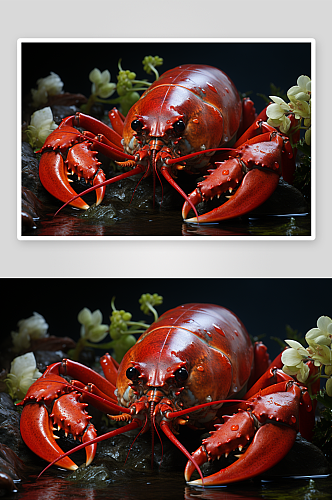 数字艺术龙虾美食图片