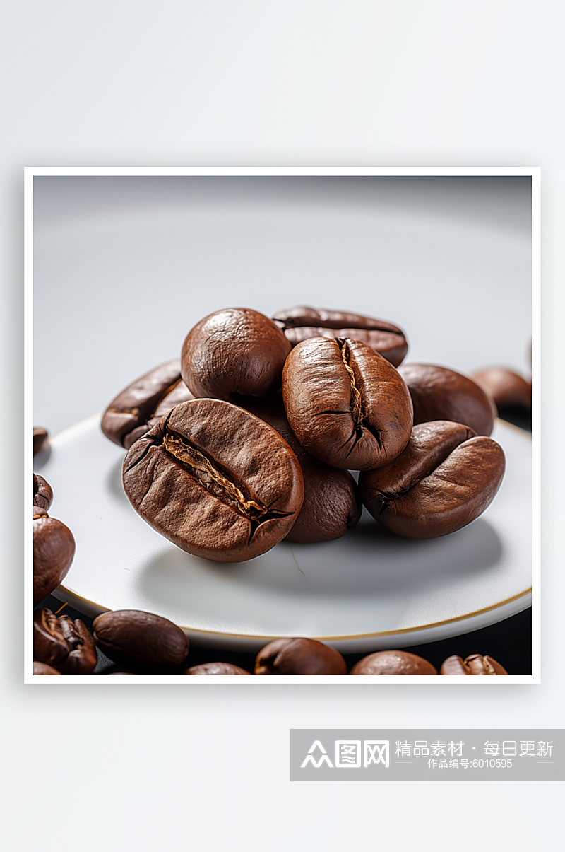 数字艺术AI香醇咖啡豆图片素材