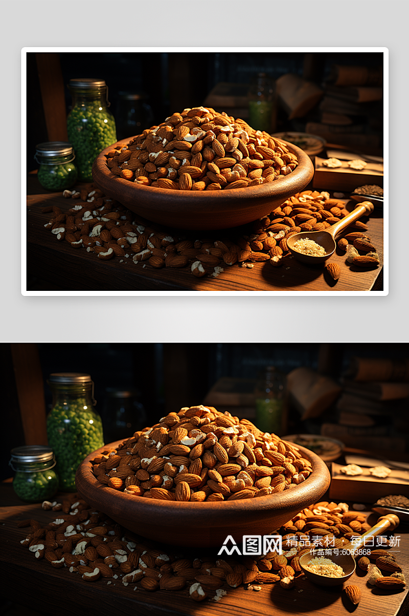 创意零食美味坚果零食摄影图素材