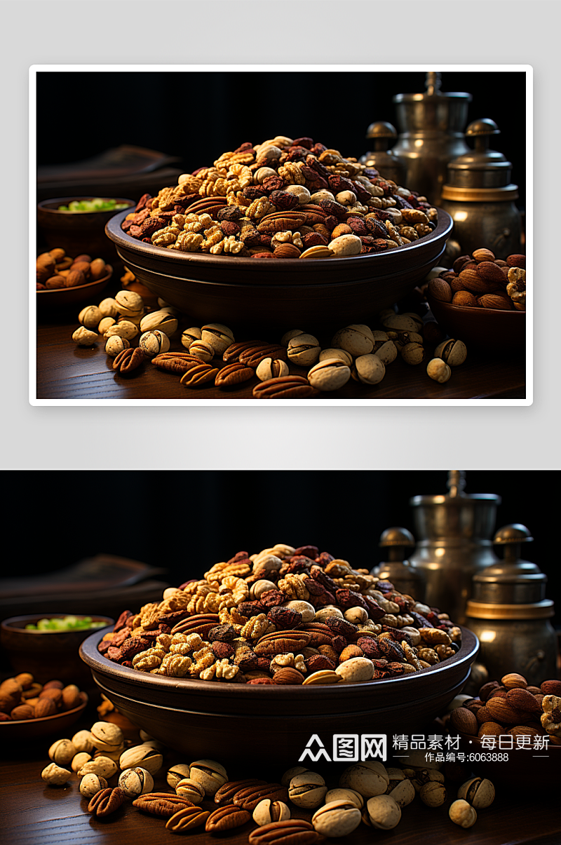 创意零食美味坚果零食摄影图素材
