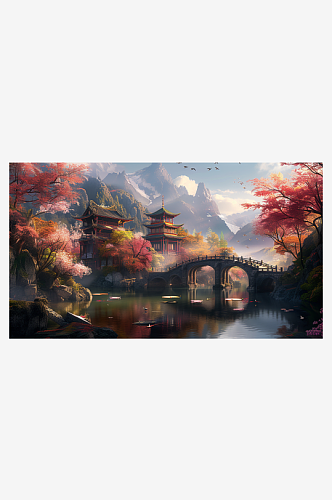 数字艺术历史阁楼美景