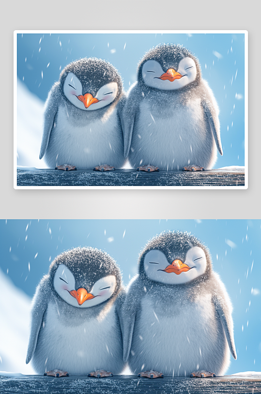数字艺术企鹅动物可爱