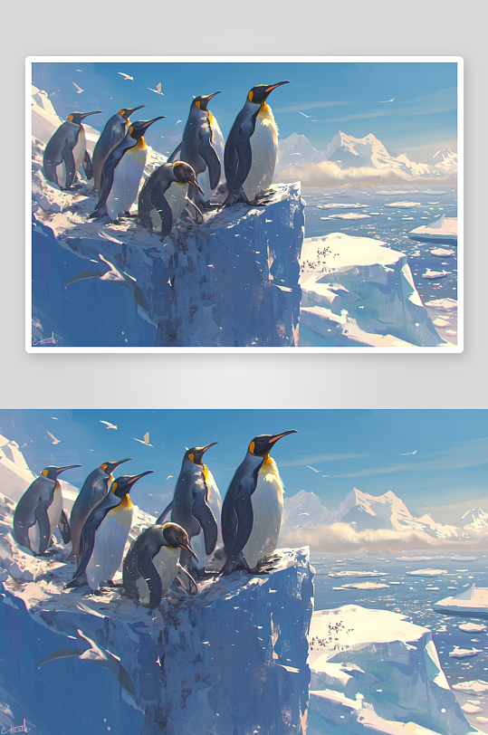 数字艺术可爱企鹅动物