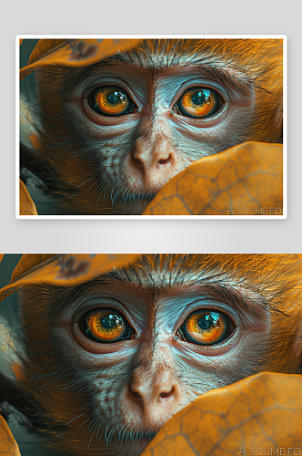 数字艺术可爱猴子动物