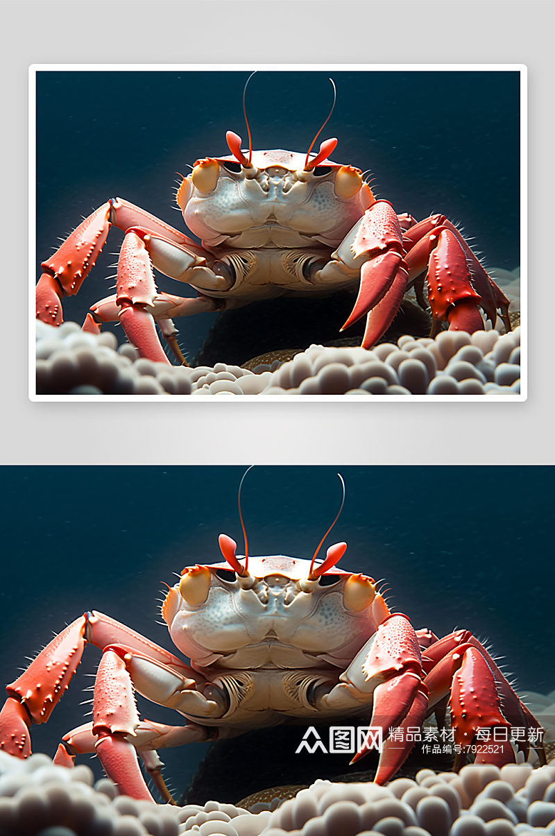 数字艺术爬行螃蟹动物素材