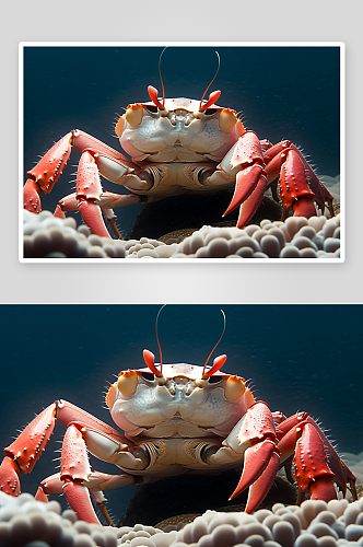 数字艺术爬行螃蟹动物