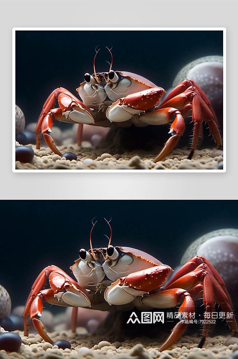 数字艺术爬行螃蟹动物素材