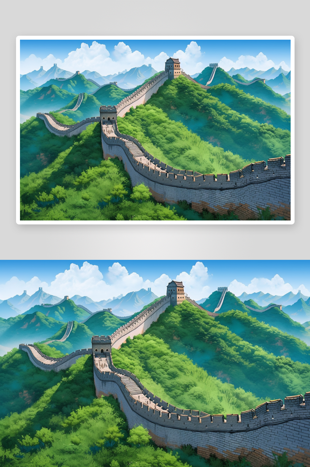 数字艺术建筑长城素材