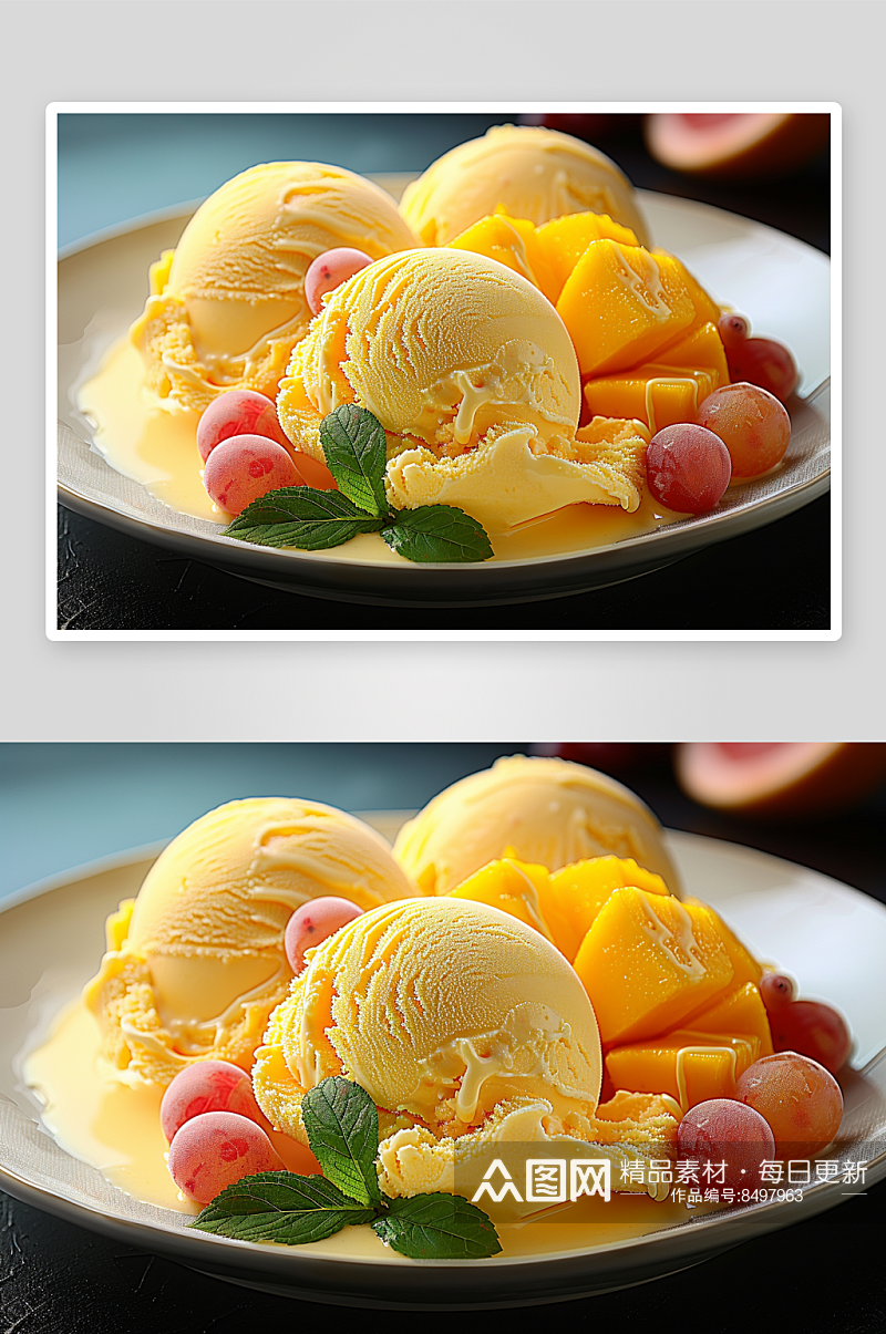 数字艺术美味冰淇淋素材