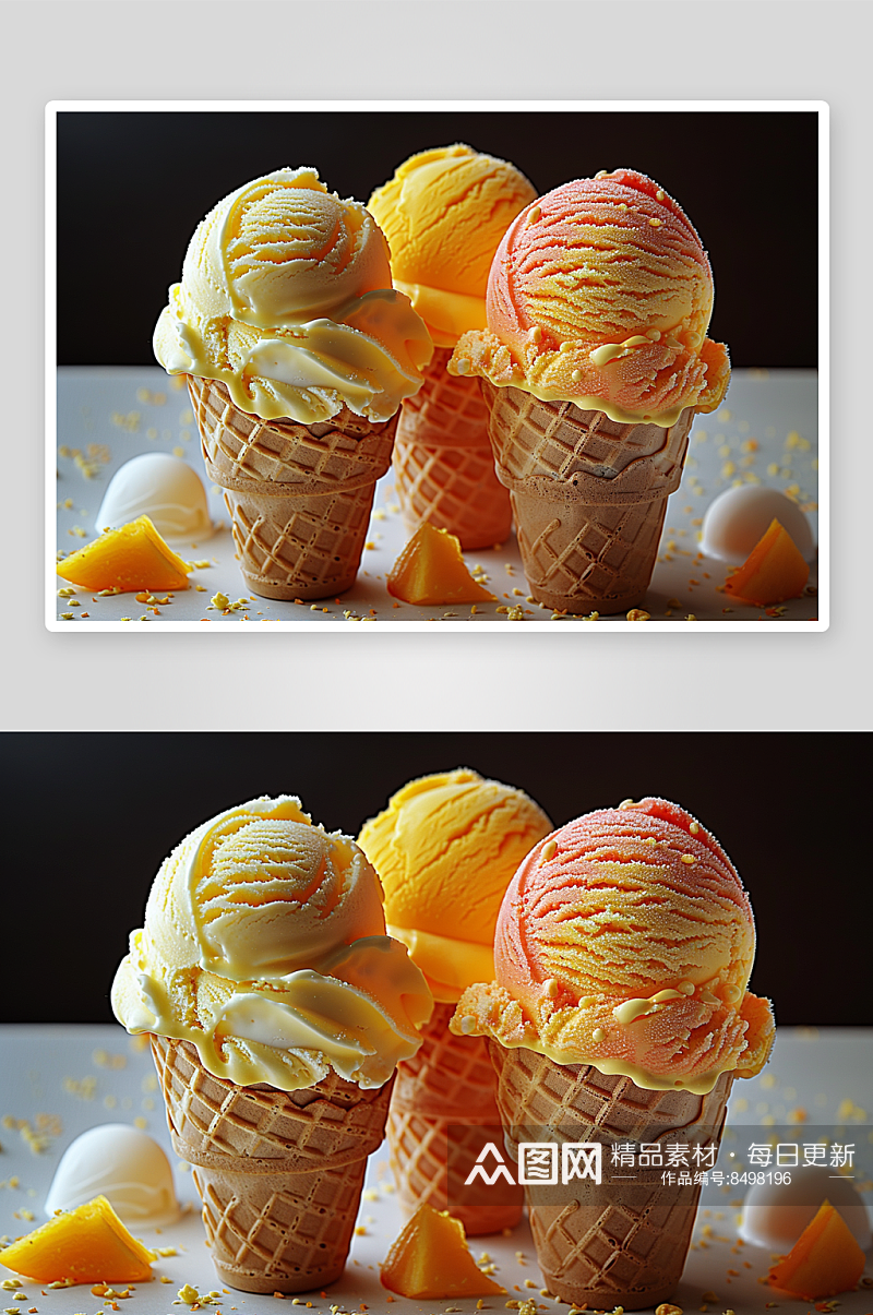 数字艺术美味冰淇淋素材