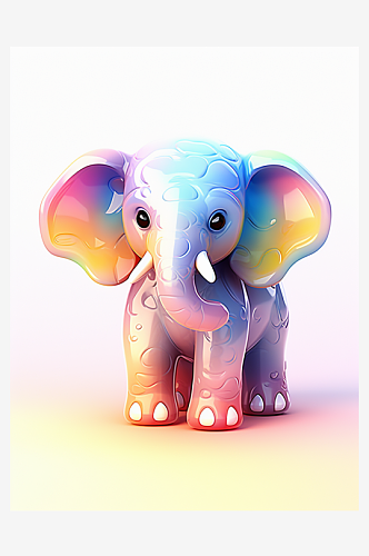 数字艺术可爱大象