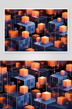 数字艺术立体方块