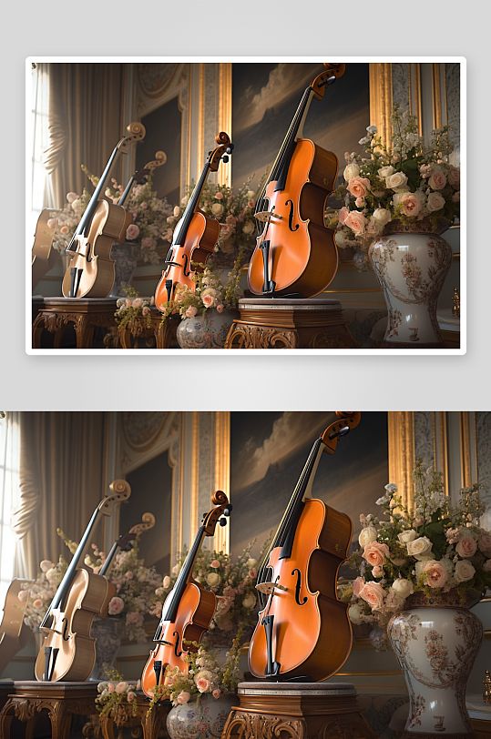 数字艺术小提琴乐器图片