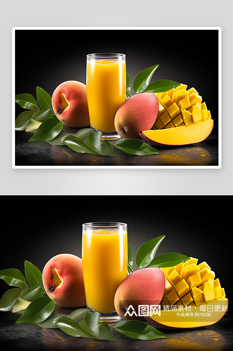 数字艺术美味芒果水果素材