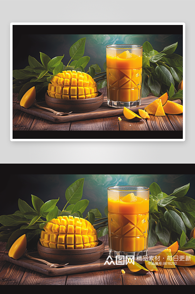 数字艺术美味芒果水果素材