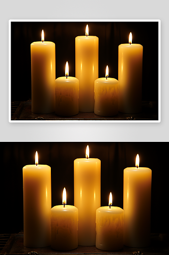 数字艺术燃烧蜡烛图片