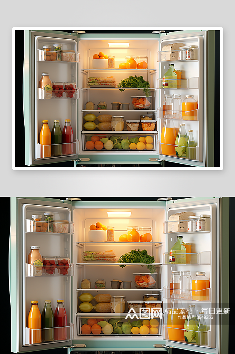 数字艺术冰箱电器图片素材