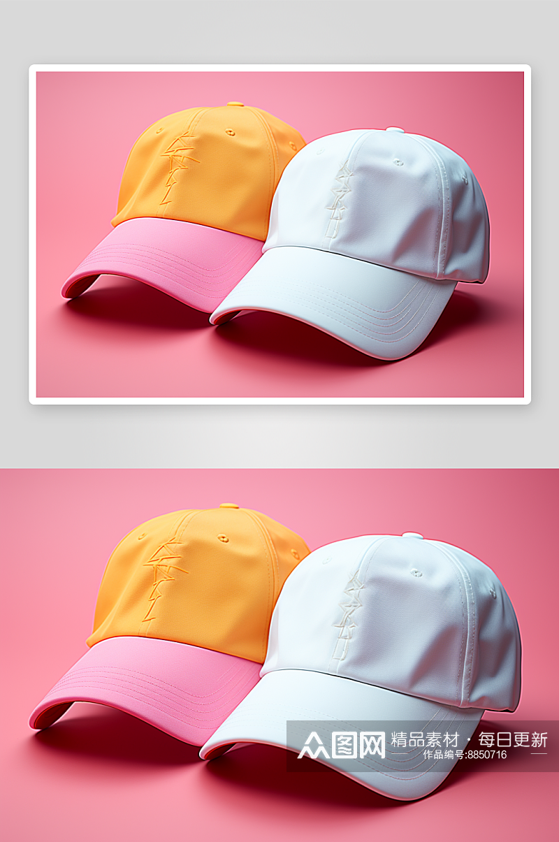 数字艺术遮阳帽帽子图片素材