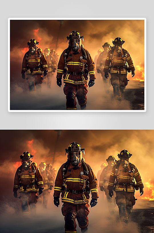 数字艺术消防员职业图片