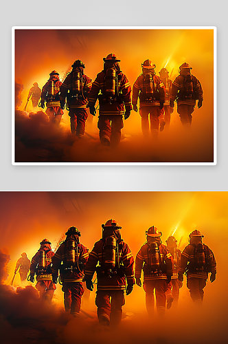 数字艺术消防员职业图片