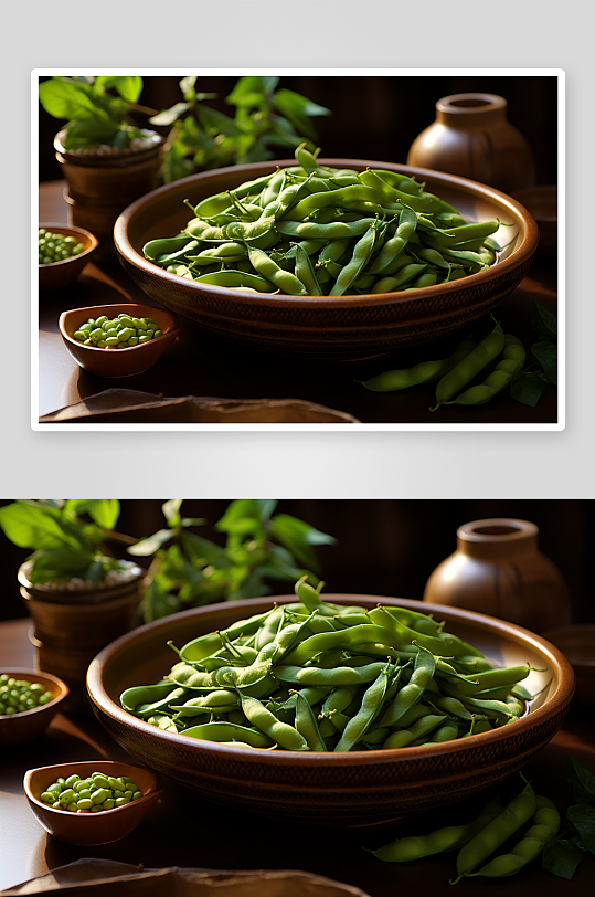 数字艺术豌豆蔬菜