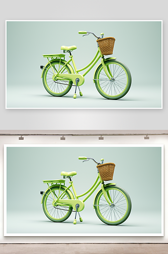 数字艺术自行车车辆图