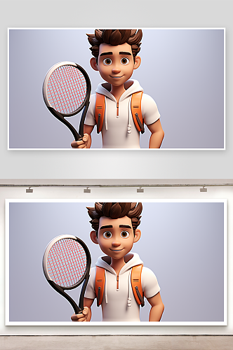 数字艺术网球网球拍