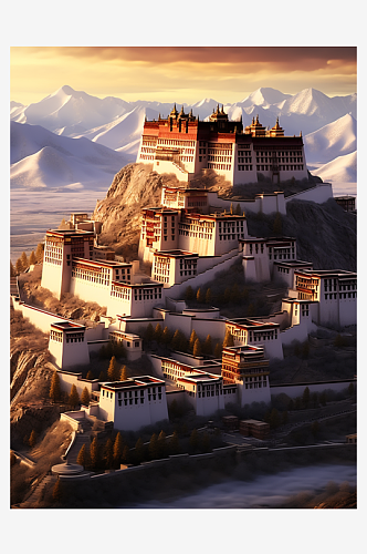 创意漂亮的西藏建筑群