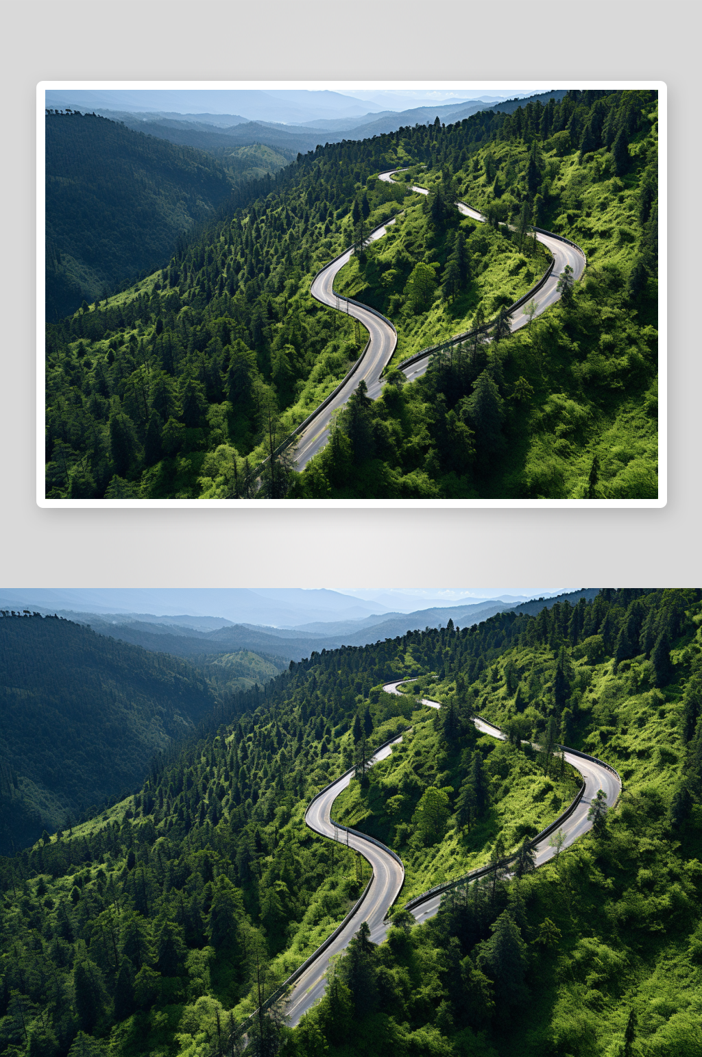 漂亮的山间盘山公路素材