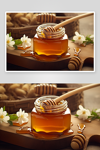 美味的蜂蜜美食背景