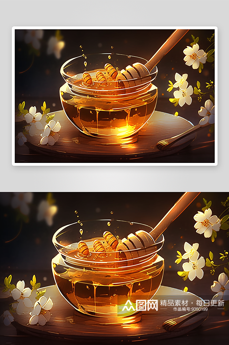 美味的蜂蜜美食背景素材