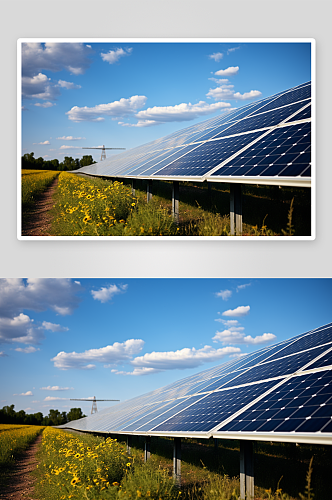 新能源节能太阳能光板场景