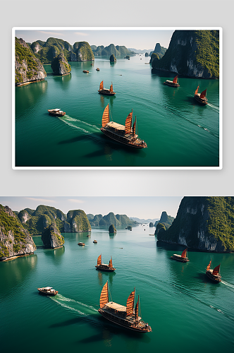 漂亮的山脉湖水小船背景