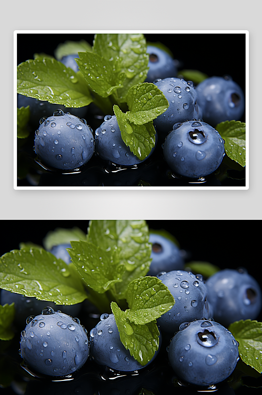 新鲜美味的蓝莓水果