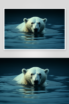 凶猛的北极熊保护动物