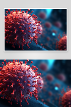 立体细菌癌细胞背景